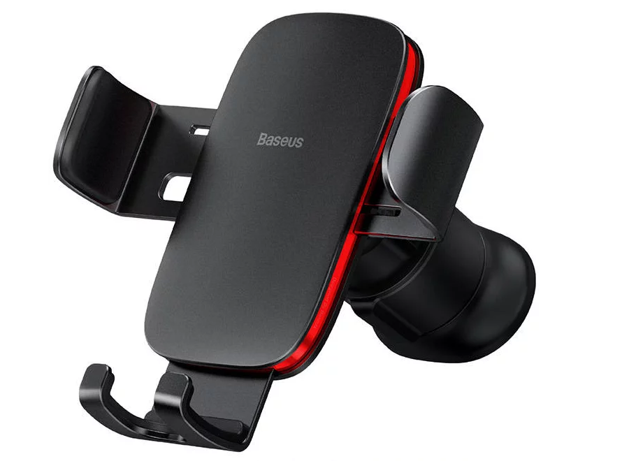 SUPORT AUTO Baseus Metal Age II pt. SmartPhone,fixare grila ventilatie,ofera posibilitatea reglarii unghiului de vizionare pe verticala si orizontala (360 de grade),negru "SUJS000001" - 6932172605216
