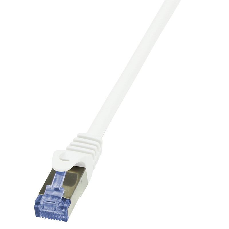 PATCH CORD S/FTP LOGILINK Cat6a, LSZH, cupru, 0.25 m, alb, AWG26, dublu ecranat "CQ3011S" (timbru verde 0.08 lei)