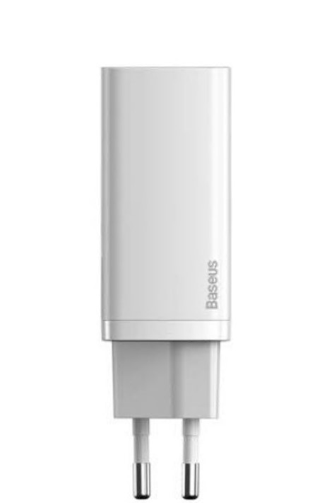 INCARCATOR retea Baseus GaN2 Lite, Quick Charge 65W, 1 x USB 5V/3A, 1 x USB Type-C 5V/3A, alb "CCGAN2L-B02" (timbru verde 0.18 lei) - 6953156232945