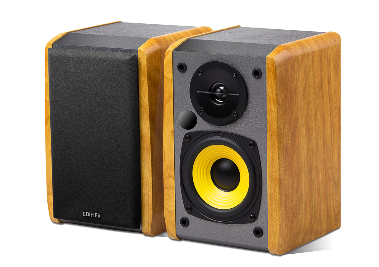 BOXE EDIFIER 2.0, RMS: 24W (2 x 12W), bluetooth, volum, bass, conectare simultana cu 2 echipamente BT, 220V alimentare, brown "R1010BT" (timbru verde 11.00 lei)