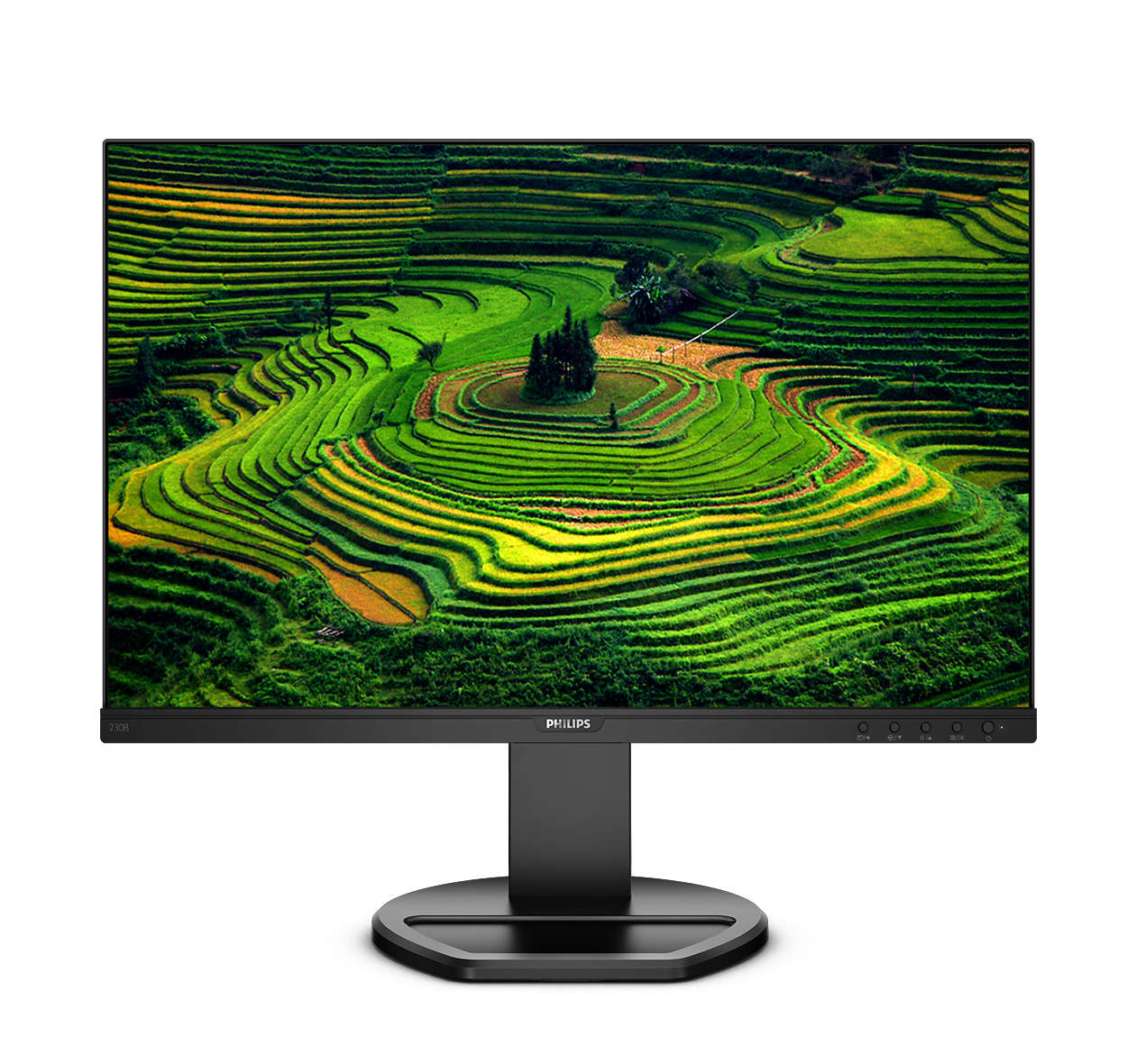 MONITOR PHILIPS 22.5", home, office, IPS, Full HD (1920 x 1080), Wide, 250 cd/mp, 5 ms, HDMI, DVI, VGA, DisplayPort, "230B8QJEB/00" (timbru verde 7 lei)