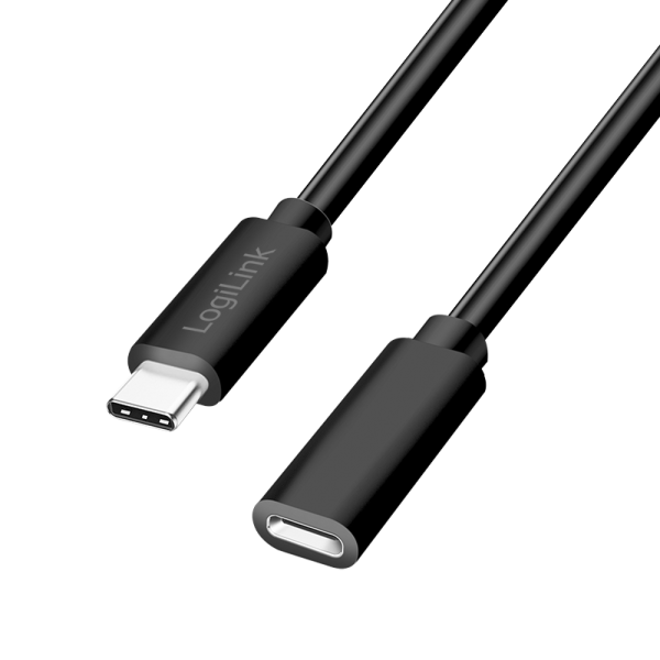 CABLU alimentare si date LOGILINK, pt. smartphone, USB 2.0, USB Type-C (T) la USB Type-C (M), 1m, PD 100W, 2 x ecranat, plastic, negru, "CU0210" (timbru verde 0.08 lei)