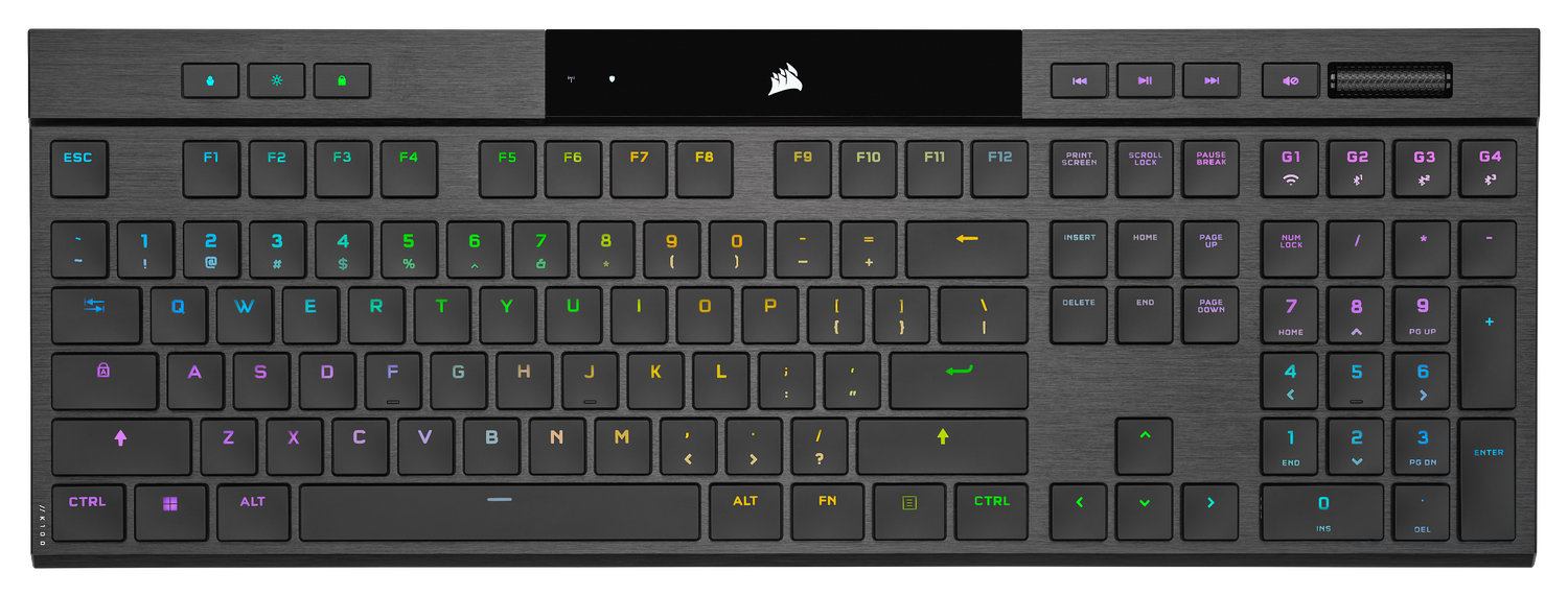 K100 AIR WIRELESS RGB Ultra-Thin Mechanical Gaming Keyboard - CHERRY MX Ultra Low Profile Tactile (NA) "CH-913A01U-NA", (timbru verde 0.8 lei)