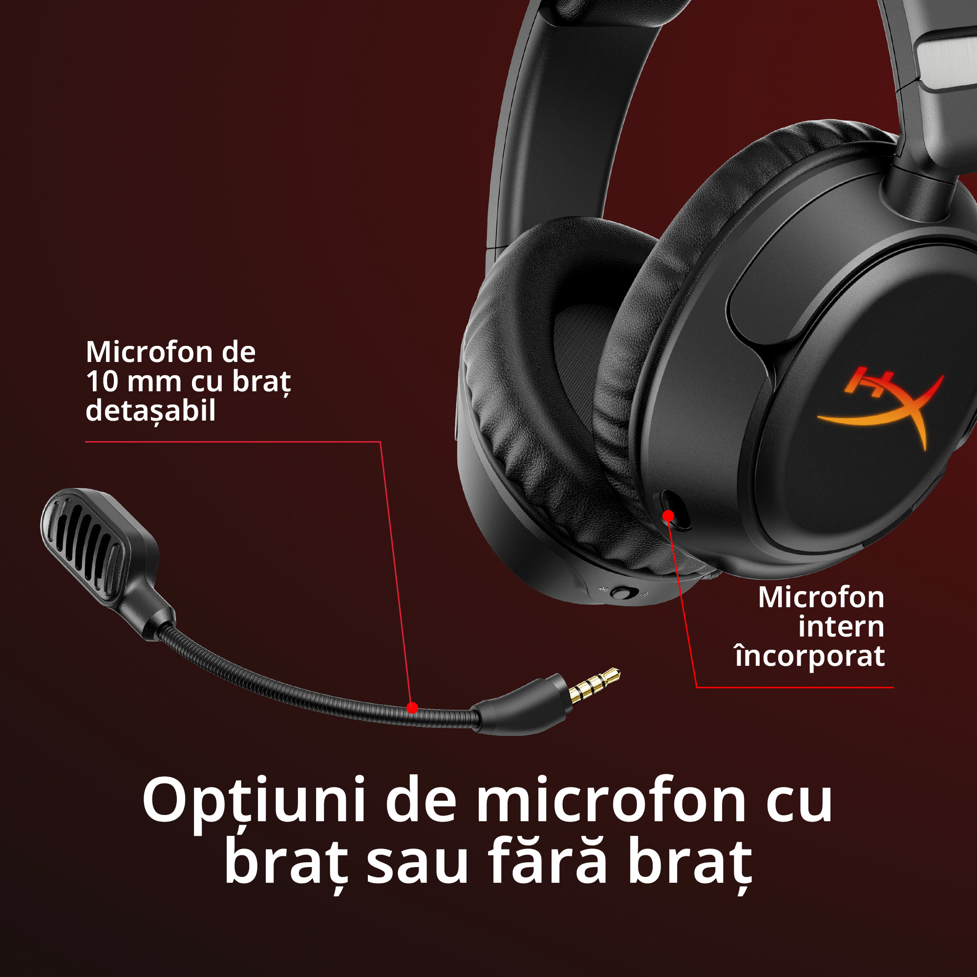 HyperX Cloud Flight 2 WL BK GAM HS"B5VC4AA" - imagine 8