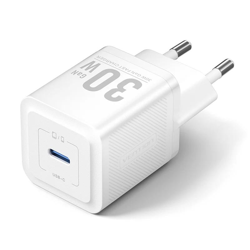 Alimentator retea Vention, 30W, 1 x USB-C, alb, "FEZW0-EU" (timbru verde 0.08 lei) -6922794790223