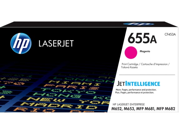 Toner Original HP Magenta, nr.655A, pentru Color LaserJet M652|M653|M681|M682, 10.5K, (timbru verde 1.2 lei) , "CF453A"