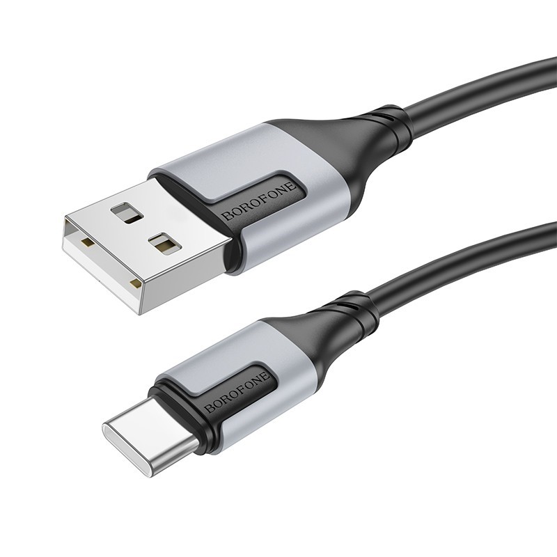 CABLU alimentare si date Borofone "BX101", Fast Charging Data Cable pt. smartphone, USB la USB Type-C 3A, 1m, negru "6941991108273" (timbru verde 0.18 lei)