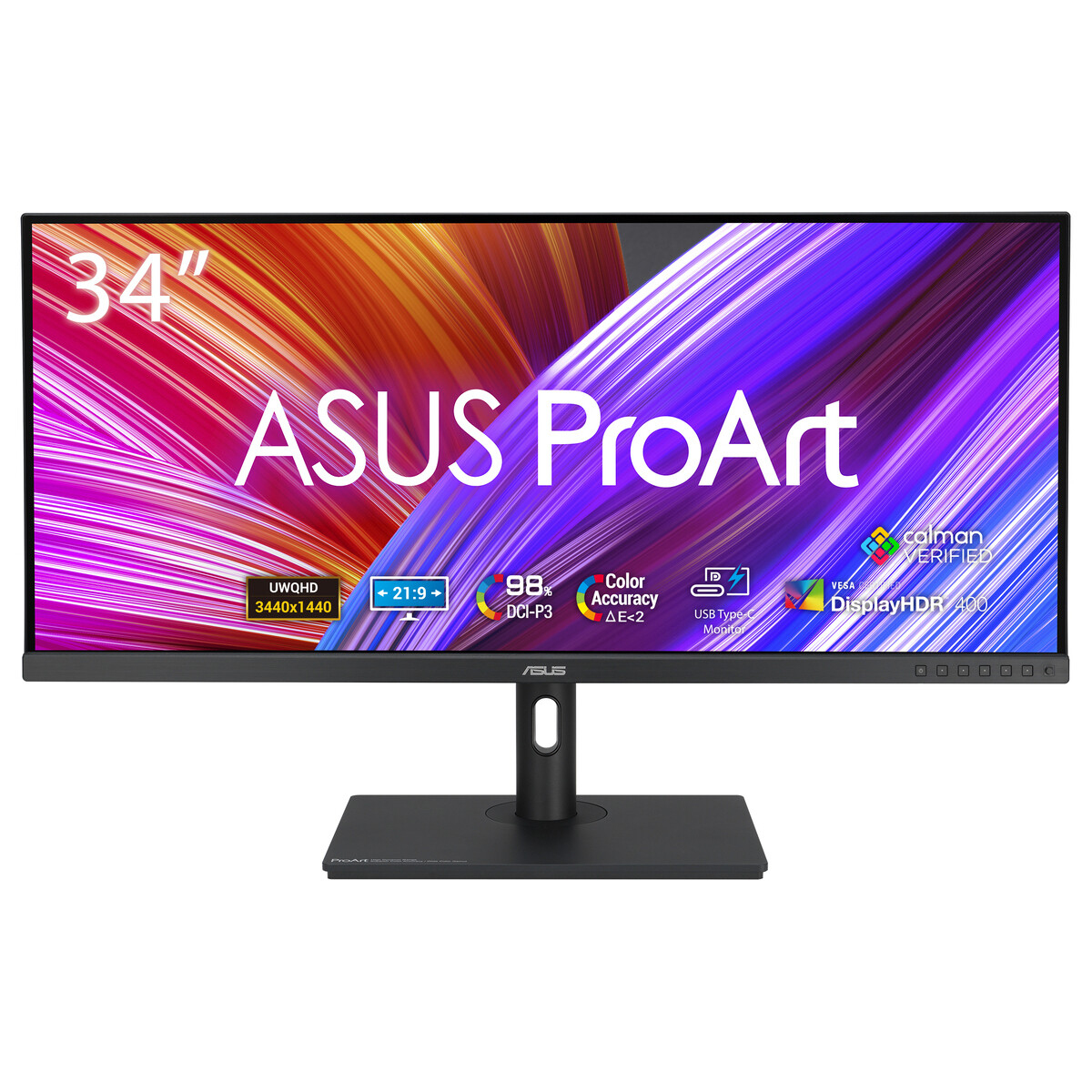 Monitor Professional ASUS ProArt 34,PA348CGV,IPSUltra-wide QHD (3440 x 1440),USB-C,120Hz, FreeSync "PA348CGV" (timbru verde 7 lei)