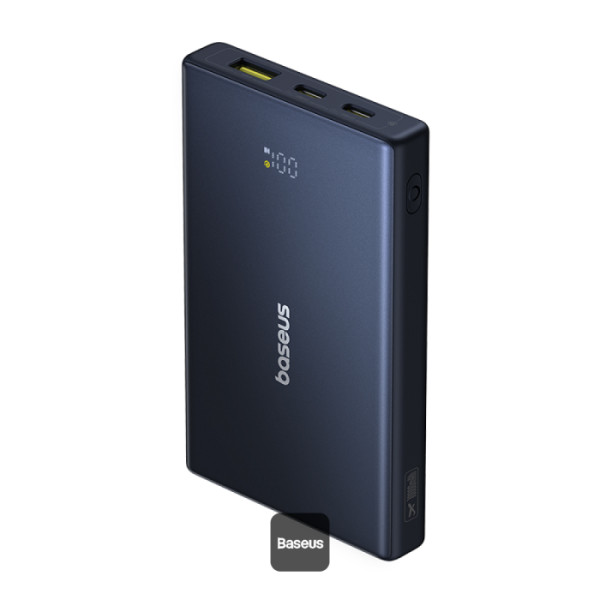 POWER BANK Baseus PicoGo, display, capacitate 10000mAh, 20W, 2 x USB Type-C, 1 x USB, total 5V/3A, include cablu Type-C to Type-C 60W lungime 30cm, negru, "P10076801123-00" (timbru verde 0.98 lei) - 6932172670856