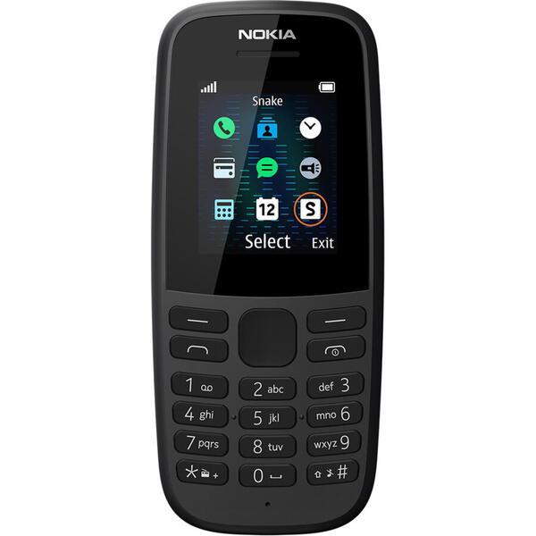 Nokia 105 2019(GSM) 1.77" 4MB 4MB SS BK, "NK1052019SSBK" (timbru verde 0.45 lei)