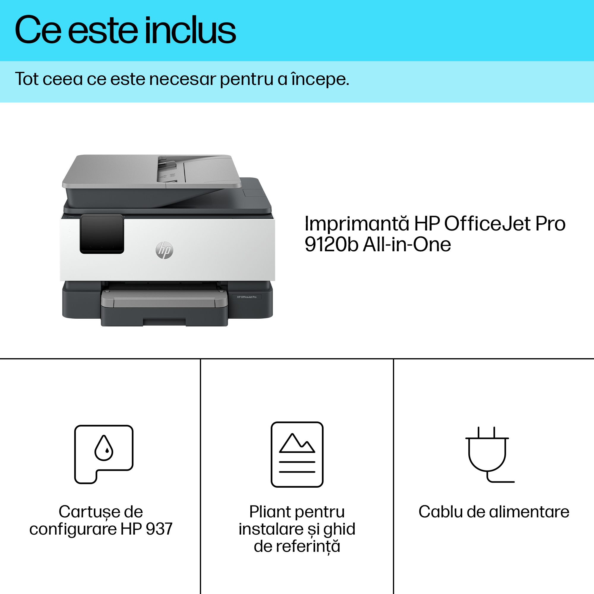 Multifunctional InkJet Color HP, OFFICEJET PRO 9120B, A4, Functii: Impr.|Scan.|Cop.|Fax, Vit.Print. 20ppm, Conectivitate:USB|WIFI|RET, Duplex:Da, ADF:ADF(incl.TV 8lei) "4V2N0B" - imagine 5