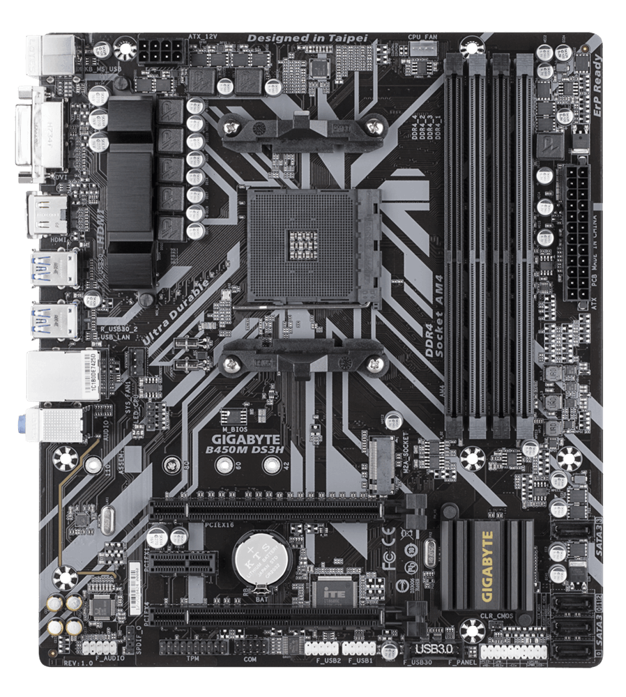 Placa de baza GIGABYTE B450M DS3H(RSG)"B450M DS3H(RSG)" - imagine 2