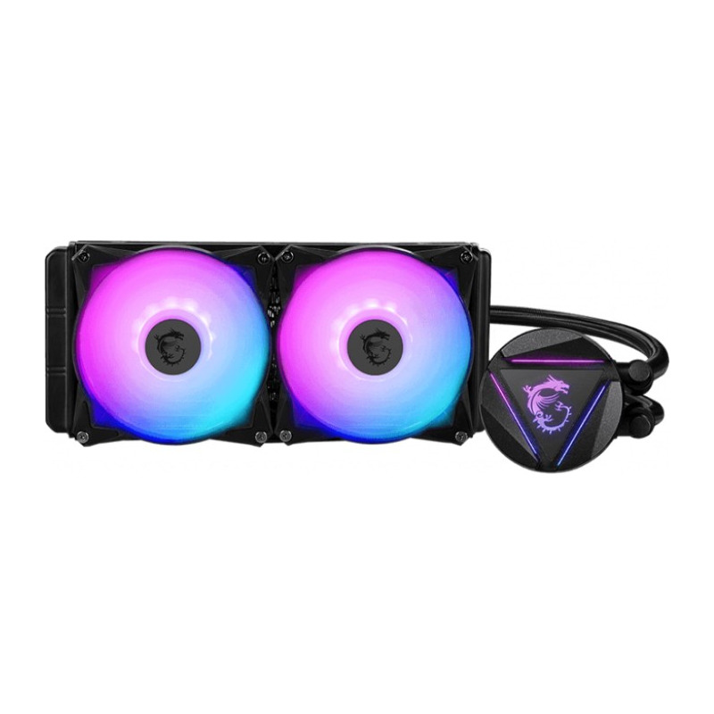 Cooler MSI "MAG CORELIQUID 240R V2", skt universal, racire cu lichid, ventilator 120 mm x 2, 2000 rpm, iluminat ARGB, "MAG CORELIQUID 240R V2" (timbru verde 2.00 lei)