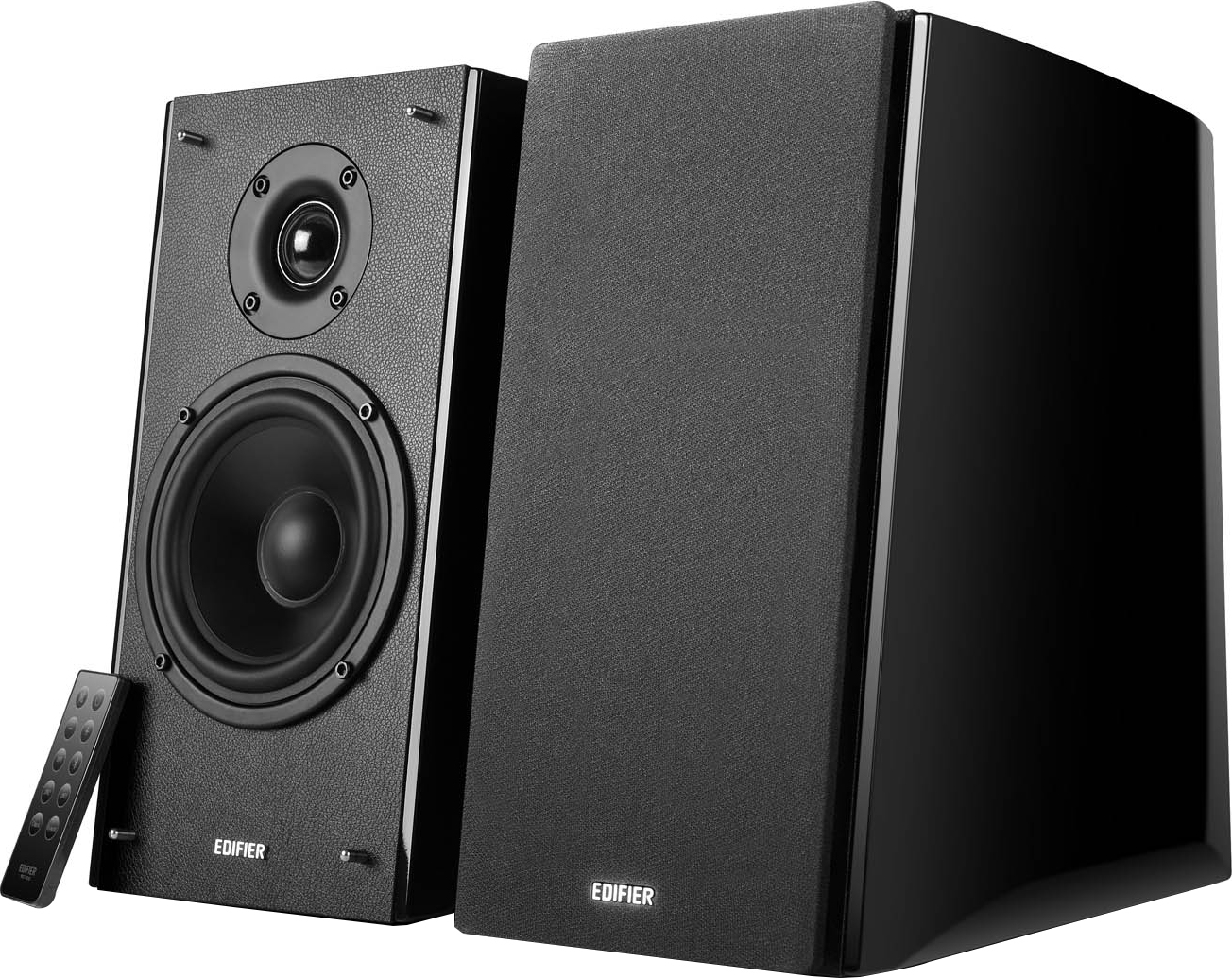 BOXE EDIFIER 2.0, RMS: 120W (2 x 24W, 2 x 36W), bluetooth, telecomanda wireless, volum, bass, treble, black, "R2000DB" (timbru verde 11.00 lei)