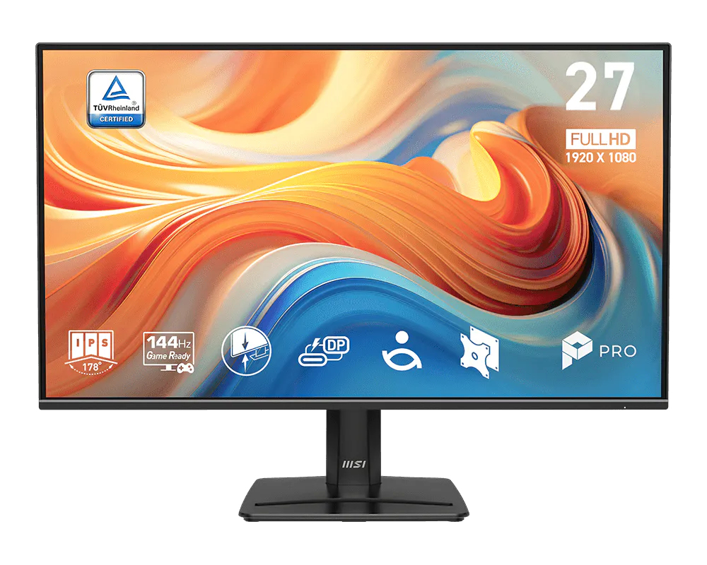 Monitor MSI PRO MP272 E14C, IPS, 27", Full HD, 1920 x 1080, HDMI, AMD FreeSync, Boxe, 144Hz, 1 ms, Negru "PRO MP272 E14C" (timbru verde 7 lei)