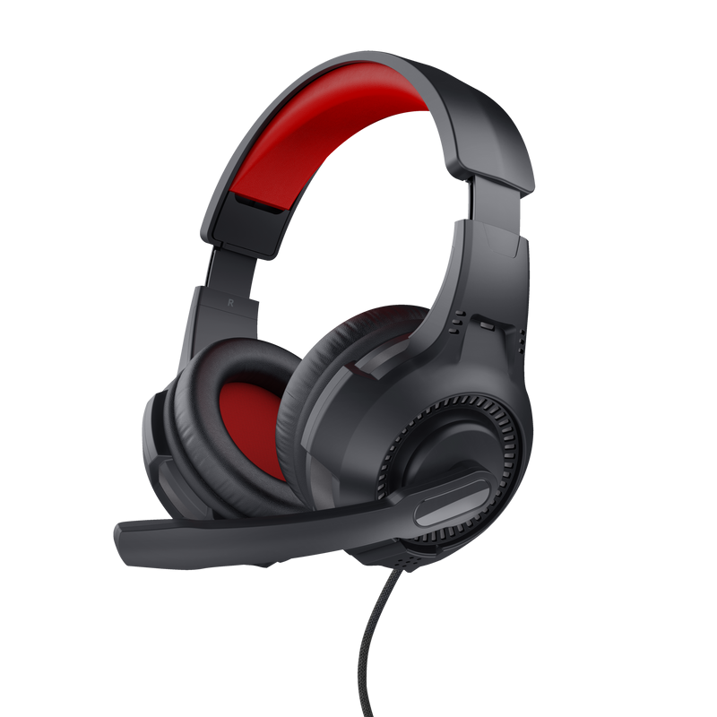 Casti Trust Basics gaming, negru "TR-24785" (timbru verde 0.8 lei)