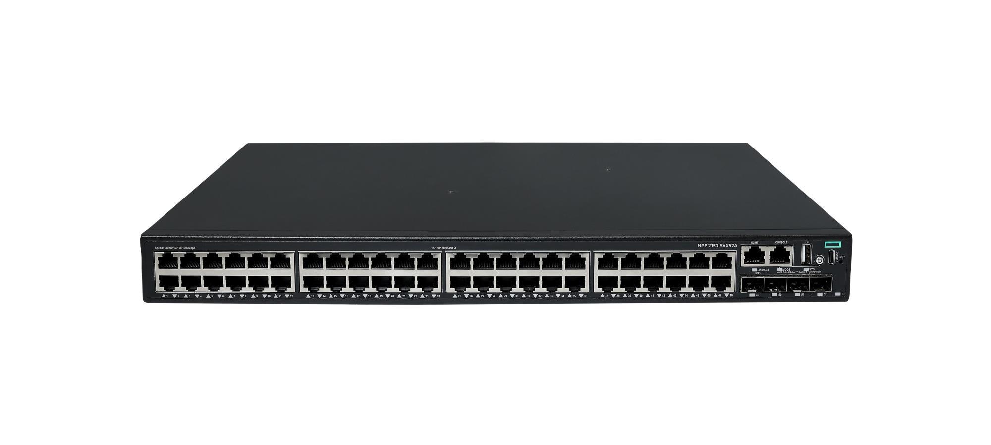 NET SWITCH 48PORT 1000M 4SFP+/2150 S6X52A ARUBA BY HPE "S6X52A"