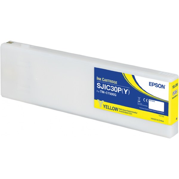 Cartus Cerneala Original Epson Yellow, SJIC30P, pentru TM-C7500G, 294.3ml, (timbru verde 1.2 lei), "C33S020642"