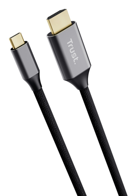 Cablu Trust Calyx USB-C - HDMI, gri ng "TR-25630" (timbru verde 0.08 lei)