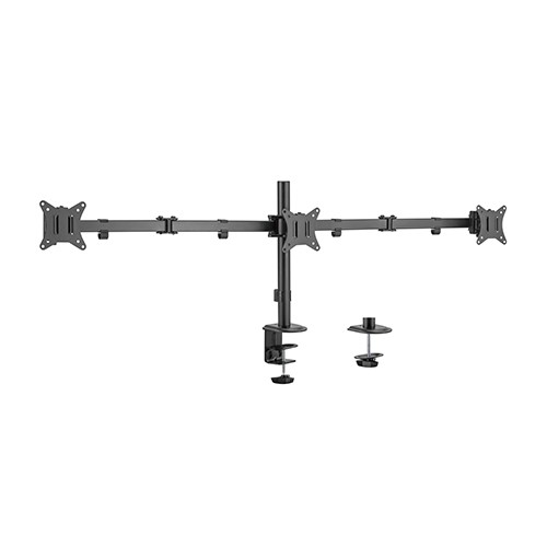 SUPORT de birou Gembird, pt 3 TV/monitor plat, diag. max 17-27 inch, rotatie, inclinare, pivotare, max 7 kg, "MA-D3-01"
