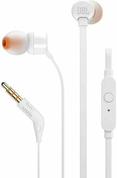 JBL Tune 160 In-Ear Headphone+Mic White "JBLTUNE160WH" (timbru verde 0.18 lei)