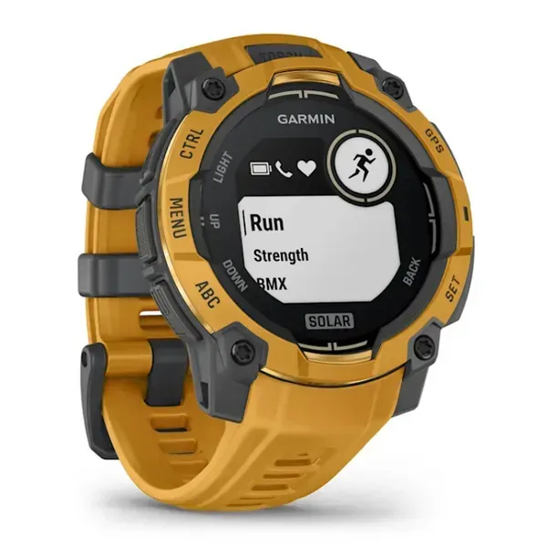 Smartwatch Instinct 3 45 mm, Solar, Sunburst with Sunburst/Grey Band"010-02934-02" - imagine 2