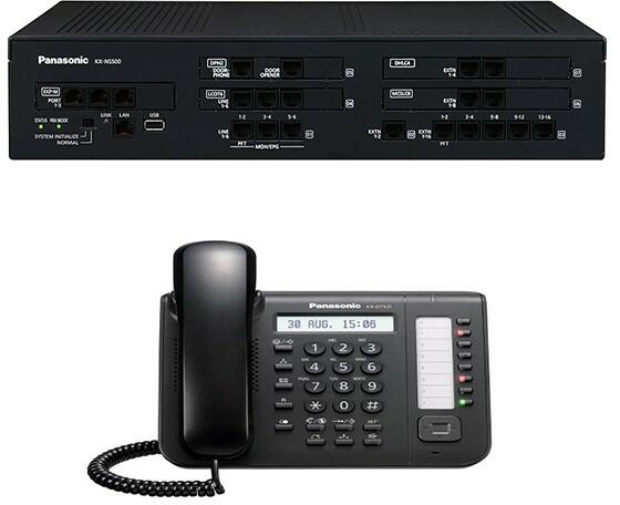 CENTRALE telefonice Panasonic Centrala Telefonica Panasonic KX-NS500NE(6/2/32), hibrid, IP, 1 buc. telefon digital KX-DT521 si 1 buc KX-DT543 "pack.3-NS" (timbru verde 4.0 lei)