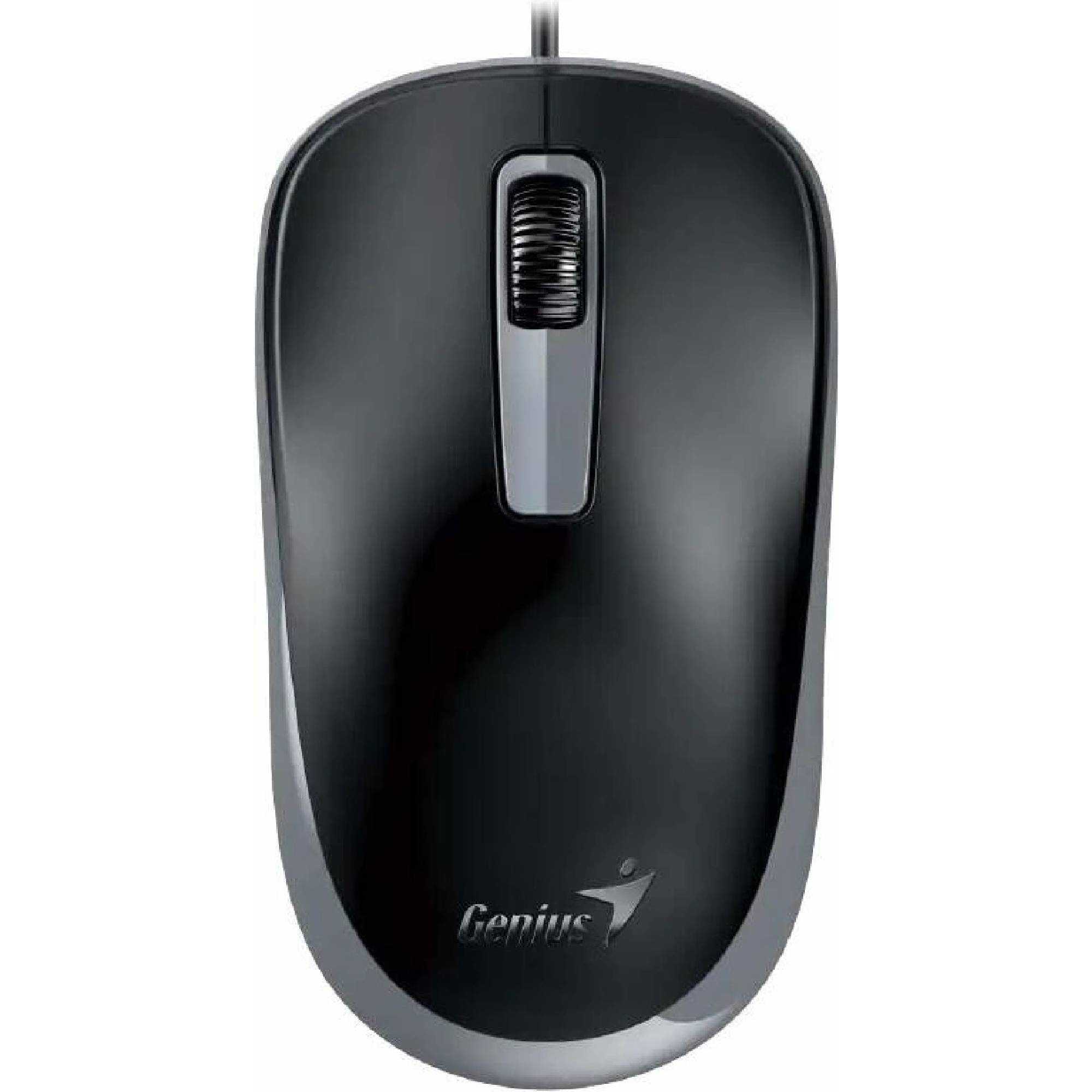 MOUSE Genius "DX-125S”, PC sau NB, cu fir, USB, optic, Silent Click, negru, "31010027401" (timbru verde 0.18 lei)