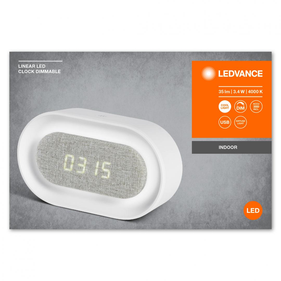 LINEAR LED CLOCK DIM USB WT LEDV "000004058075747906" (timbru verde 2.00 lei)