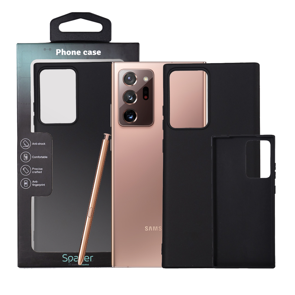 Husa Samsung Galaxy Note 20 Ultra Spacer, negru, grosime 1.5mm, material flexibil TPU "SPPC-SM-GX-N20U-TPU"