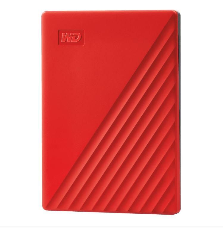 HDD extern WD 2 TB, My Passport, 2.5 inch, USB 3.2, rosu, "WDBYVG0020BRD-WESN" (timbru verde 0.8 lei)