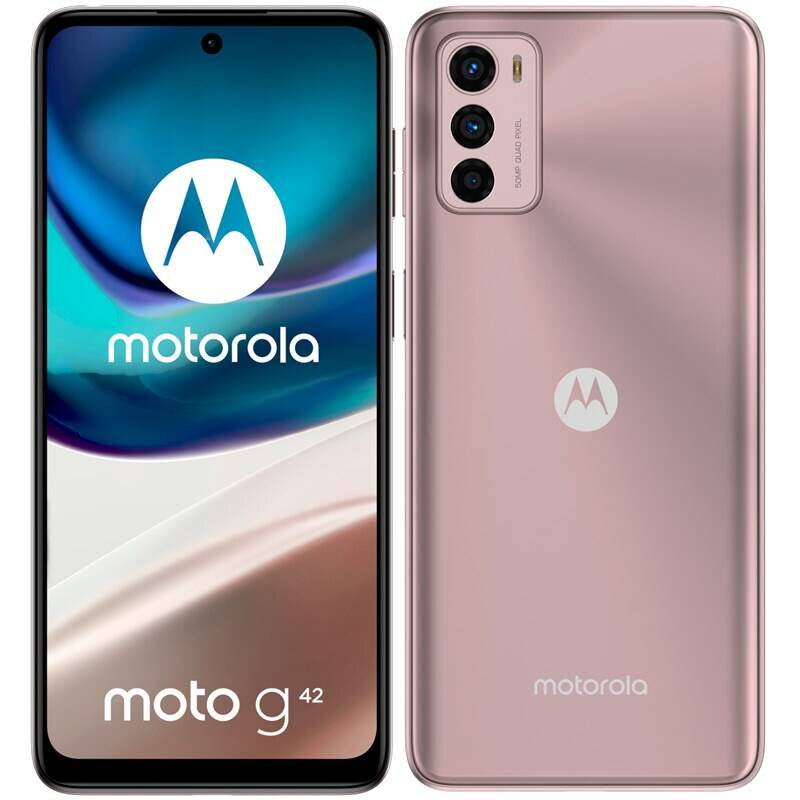SMARTphone Motorola Moto g42 OLED Dual SIM 64/4GB 5000 mAh Metallic Rose, "PAU00009PL" (timbru verde 0.45 lei)