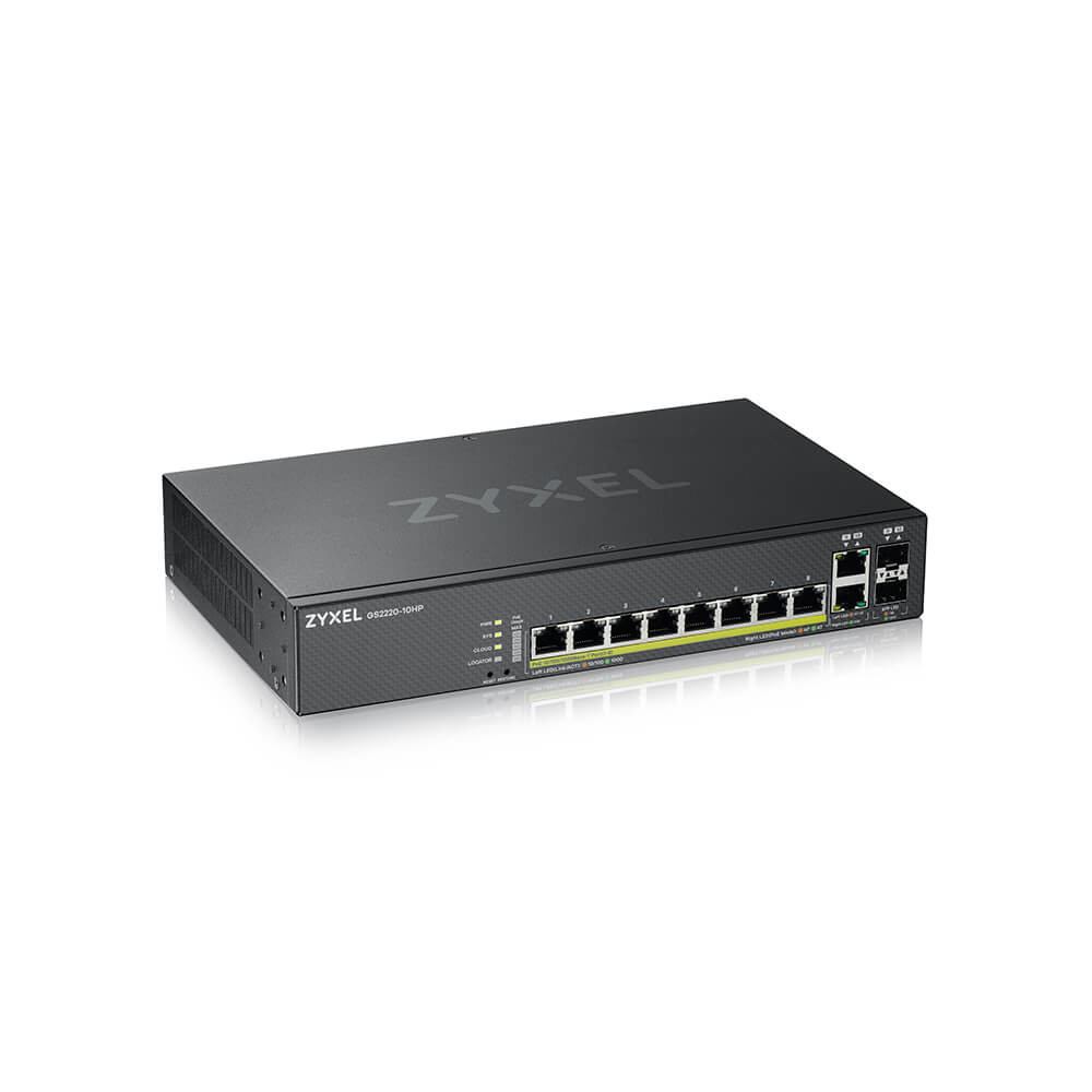 SWITCH ZyXel, Gigabit x 10, SFP x 2, managed, carcasa metalica, "GS2220-10HP-EU0101" (timbru verde 2 lei)