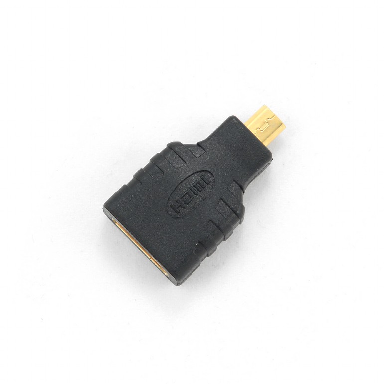 ADAPTOR video GEMBIRD, HDMI (M) la Micro-HDMI (T), conectori auriti, black, "A-HDMI-FD" (timbru verde 0.08 lei)