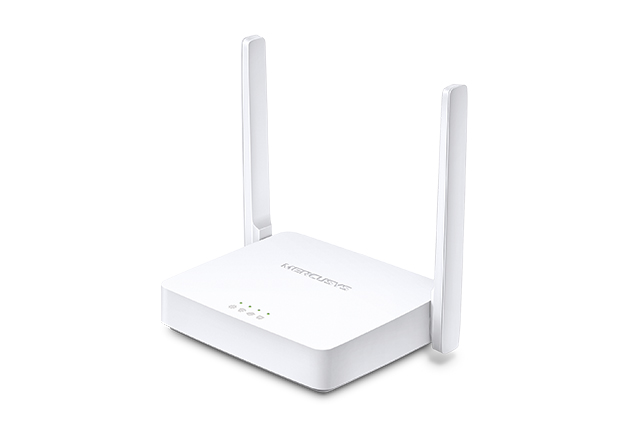 ROUTER MERCUSYS wireless 300Mbps, 2 porturi 10/100Mbps, 2 antene externe "MW301R" (timbru verde 0.8 lei)