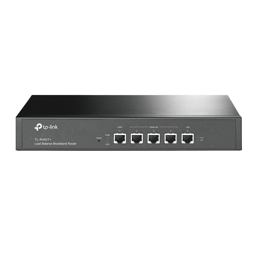 ROUTER TP-LINK wired 10/100 Mb/s, 1 WAN + 1 LAN + 3 WAN/LAN "TL-R480T+" (timbru verde 0.8 lei)