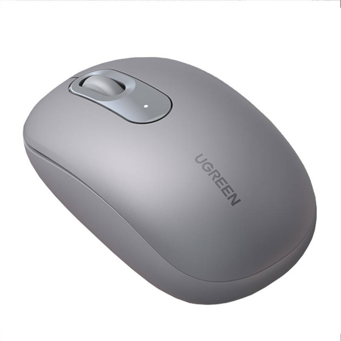 MOUSE Ugreen, "MU105" PC sau NB, wireless 2.4GHz, optic, 3/1 butoane/scroll, 2400 dpi, include baterie, gri "90669" (timbru verde 0.18 lei) - 6957303896691