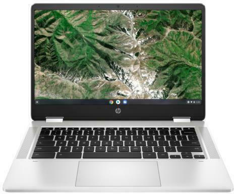 NOTEBOOK HP, "Chromebook x360" 14.0 inch, Pentium N5030, 4 GB DDR4, HDD nu 128 GB eMMC, Intel UHD Graphics, Chrome OS, "675X0EA#ABB" ((timbru verde 3.5 lei)