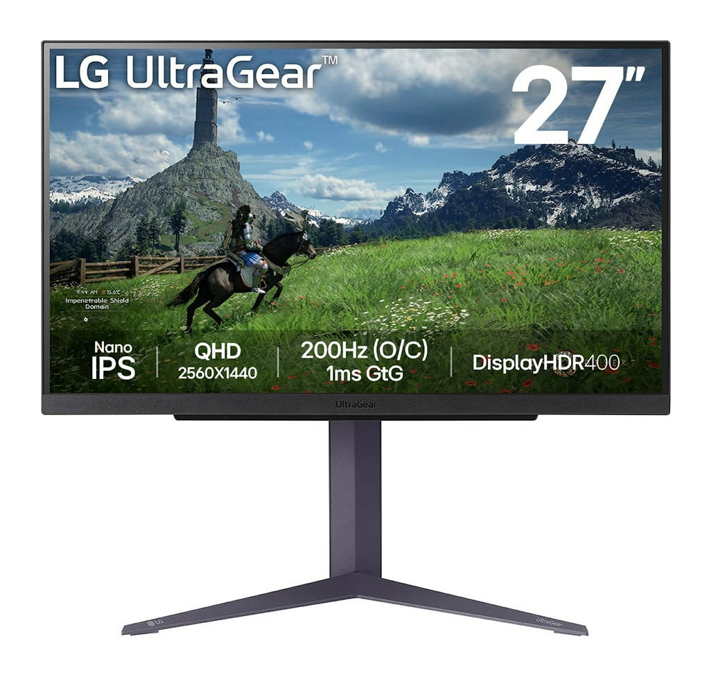 Gaming UltraGear 27GS85Q-B 27 inch QHD IPS 1 ms 200 Hz HDR FreeSync & G-Sync Compatible "27GS85Q-B" (timbru verde 7 lei)