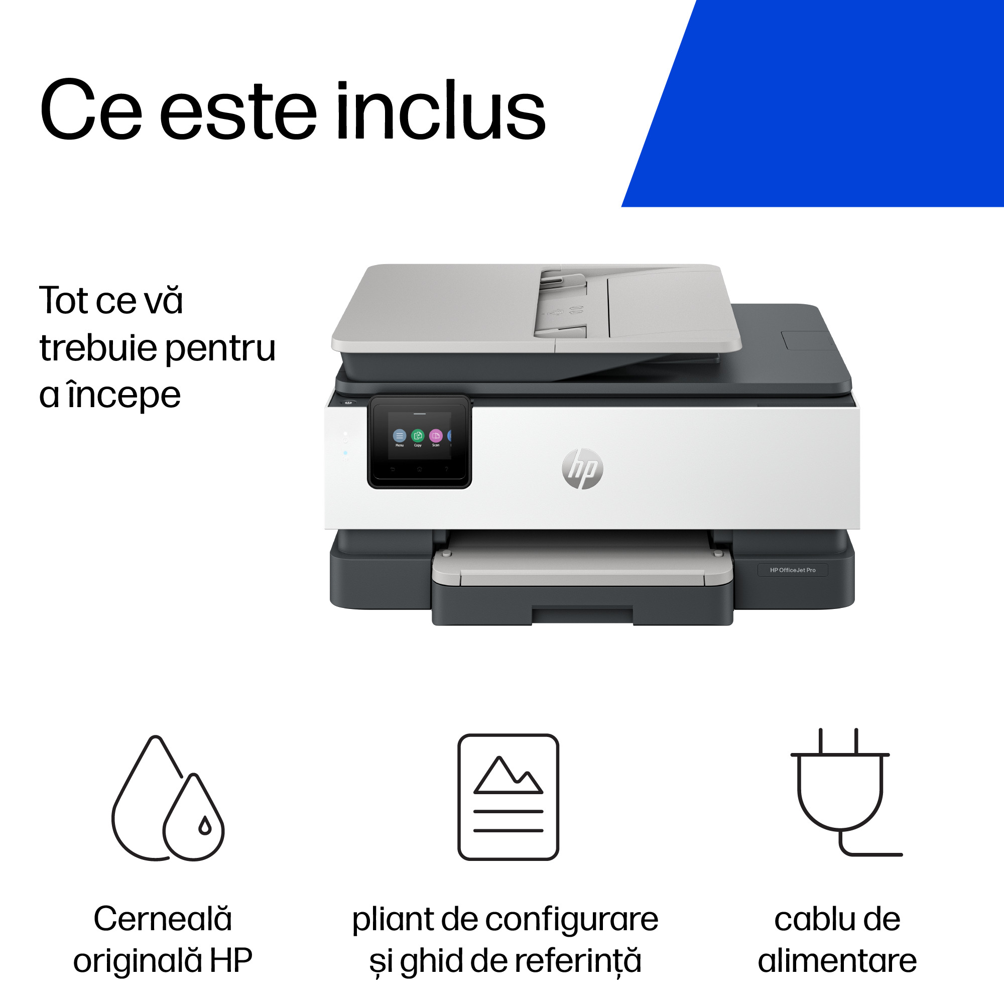 Multifunctional InkJet Color HP, OFFICEJET PRO 8132E, A4, Functii: Impr.|Scan.|Cop.|Fax, Vit.Print. 20ppm, Conectivitate:USB|WIFI, Duplex:Da, ADF:ADF(incl.TV 8lei) "40Q45B" - imagine 6