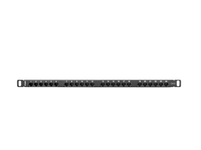 Patch panel 24 porturi 0,5U Cat.6 UTP ng "PPU6-0024-B" (timbru verde 0.08 lei)