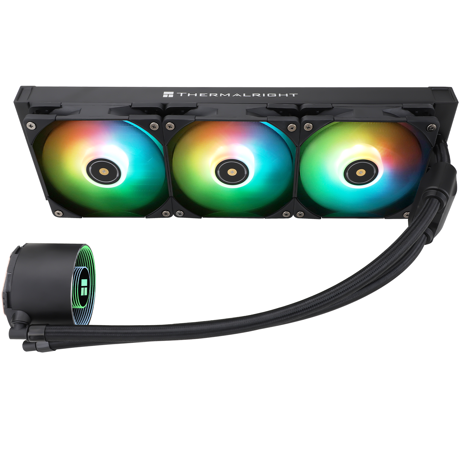 COOLER Thermalright "Frozen Notte 360 Argb V2", skt. Intel si AMD, racire cu lichid, 3 x 120mm, viteza rotatie pompa 5300 RPM, 2000 RPM, ARGB, negru "Frozen Notte 360 Black Argb V2" (timbru verde 2.00 lei)