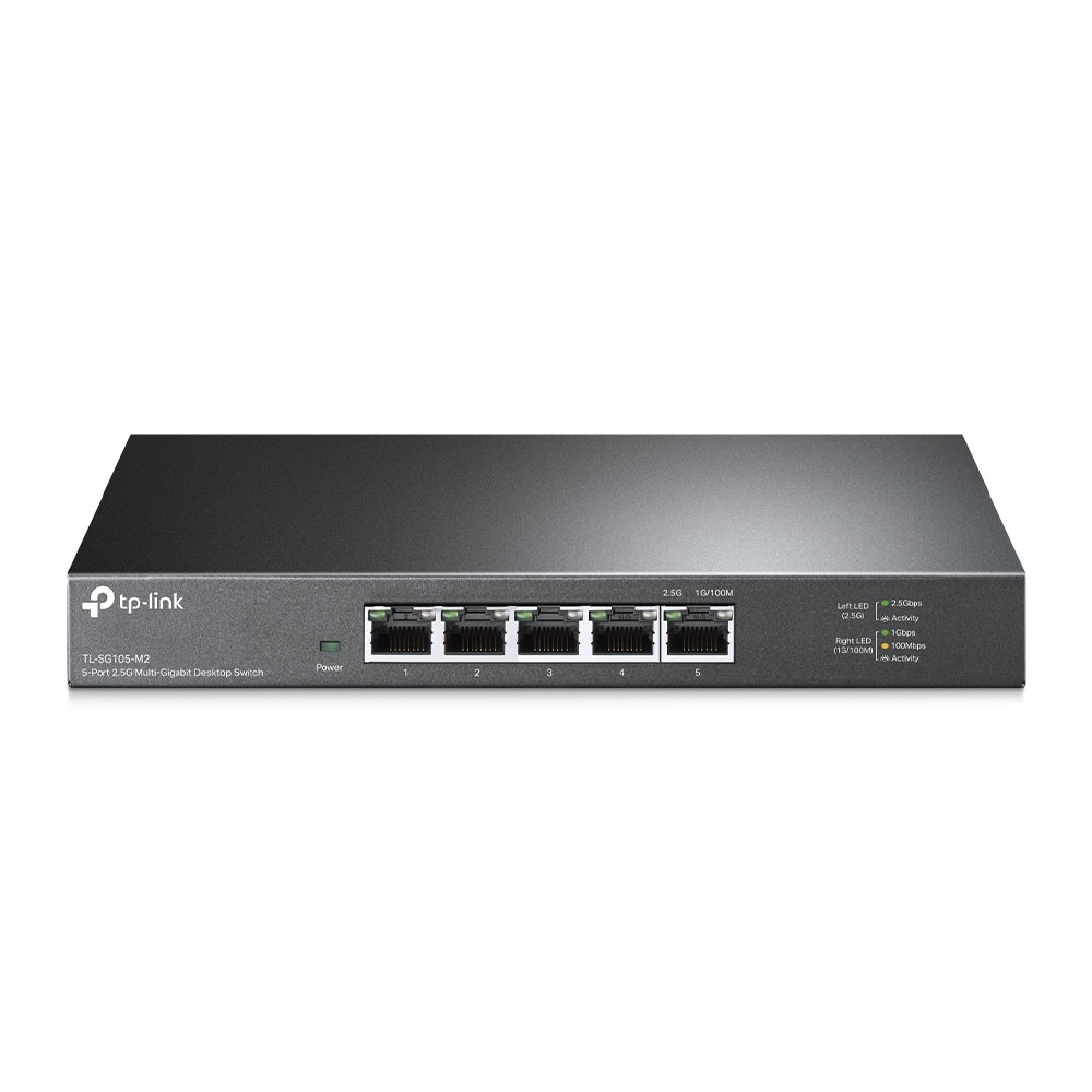 SWITCH TP-LINK 5 porturi 2.5 Gigabit. carcasa metalica "TL-SG105-M2" (timbru verde 2 lei)