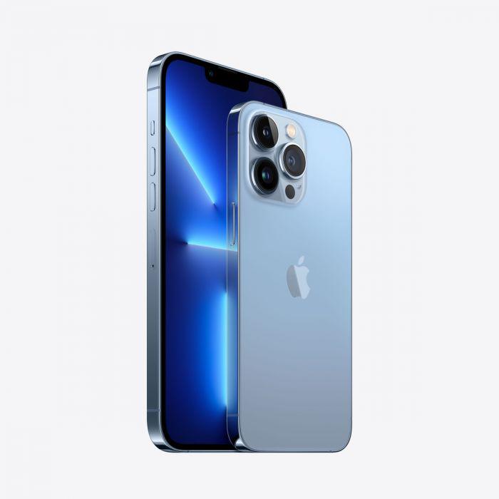 SMARTphone Apple, "iPhone 13 PRO" ecran 6.1 inch, dual sim, rez. camera 12 Mpix, memorie interna 1 TB, 5G, iOS, acumulator 3095 mAh, albastru, "MLW03__A" (timbru verde 0.45 lei)