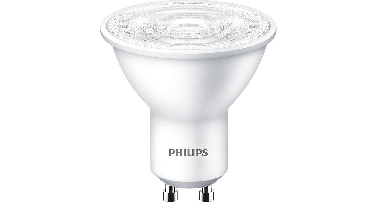 SET 3 SPOTURI incastrate LED Philips, soclu GU10, putere 4.7W, forma spot, lumina alb calda, alimentare 220 - 240 V, "000008718696761304" (timbru verde 1.35 lei)