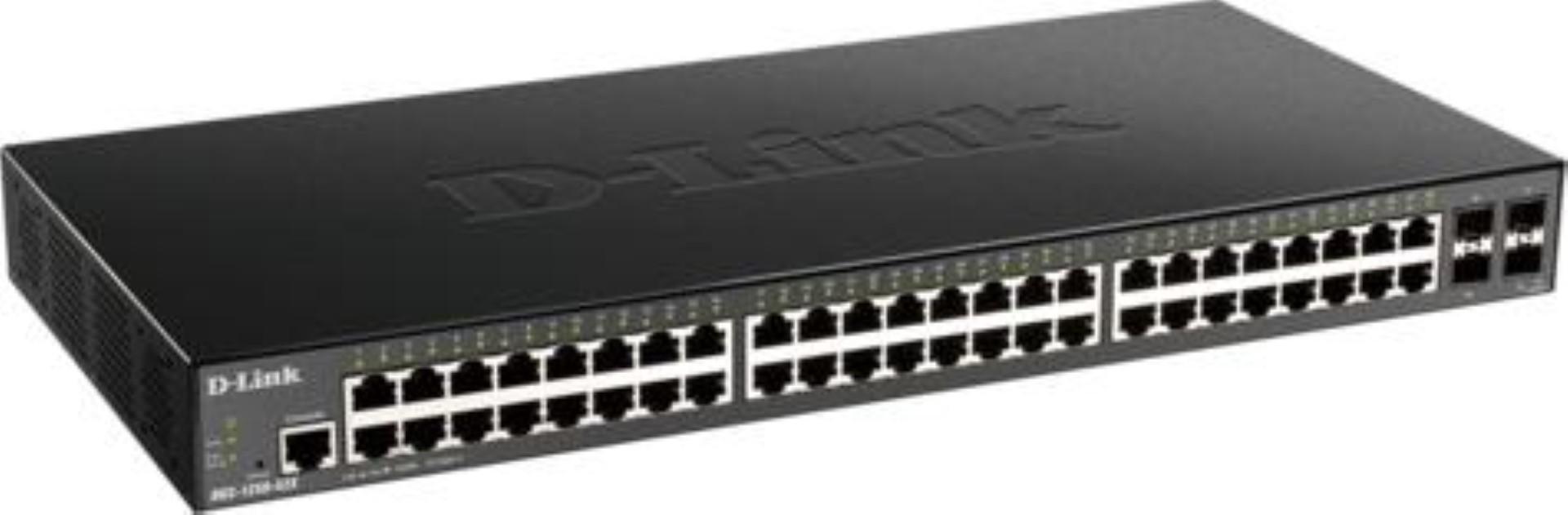 SWITCH D-Link, port Gigabit x 48, SFP SFP+ x 4, managed, carcasa metalica, "DGS-1250-52X" (timbru verde 2 lei)