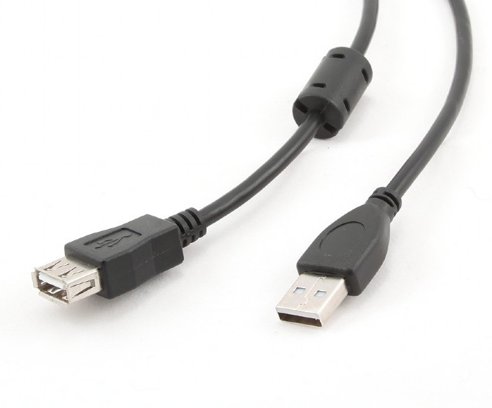 CABLU USB SPACER prelungitor, USB 2.0 (T) la USB 2.0 (M), 3m, black "SPC-USB-AMAF-10" (timbru verde 0.18 lei)