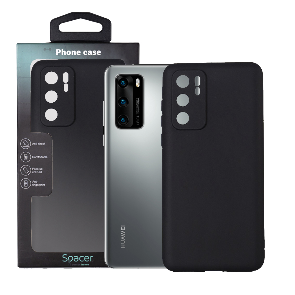 Husa Huawei telefon P 40, negru, tip back cover, material flexibil TPU, "SPPC-HU-P-40-TPU"
