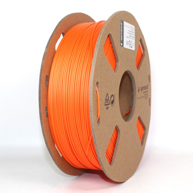 FILAMENT GEMBIRD pt. imprimanta 3d, PLA, 1.75mm diamentru, 1Kg / bobina, aprox. 330m, topire 190-220 grC, orange, "3DP-PLA1.75-01-O"