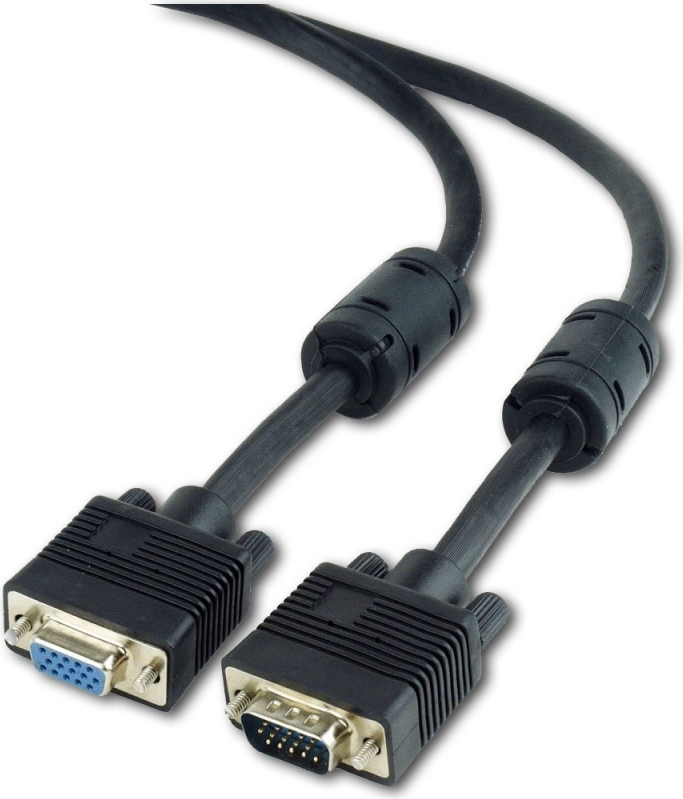 CABLU video GEMBIRD, adaptor VGA (T) la VGA (M), 1.8m, premium, dublu ecranat, negru, "CC-PPVGAX-6B" (timbru verde 0.18 lei)